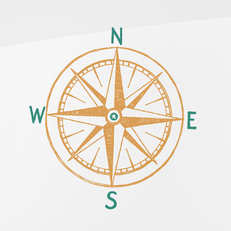 illustrative compass