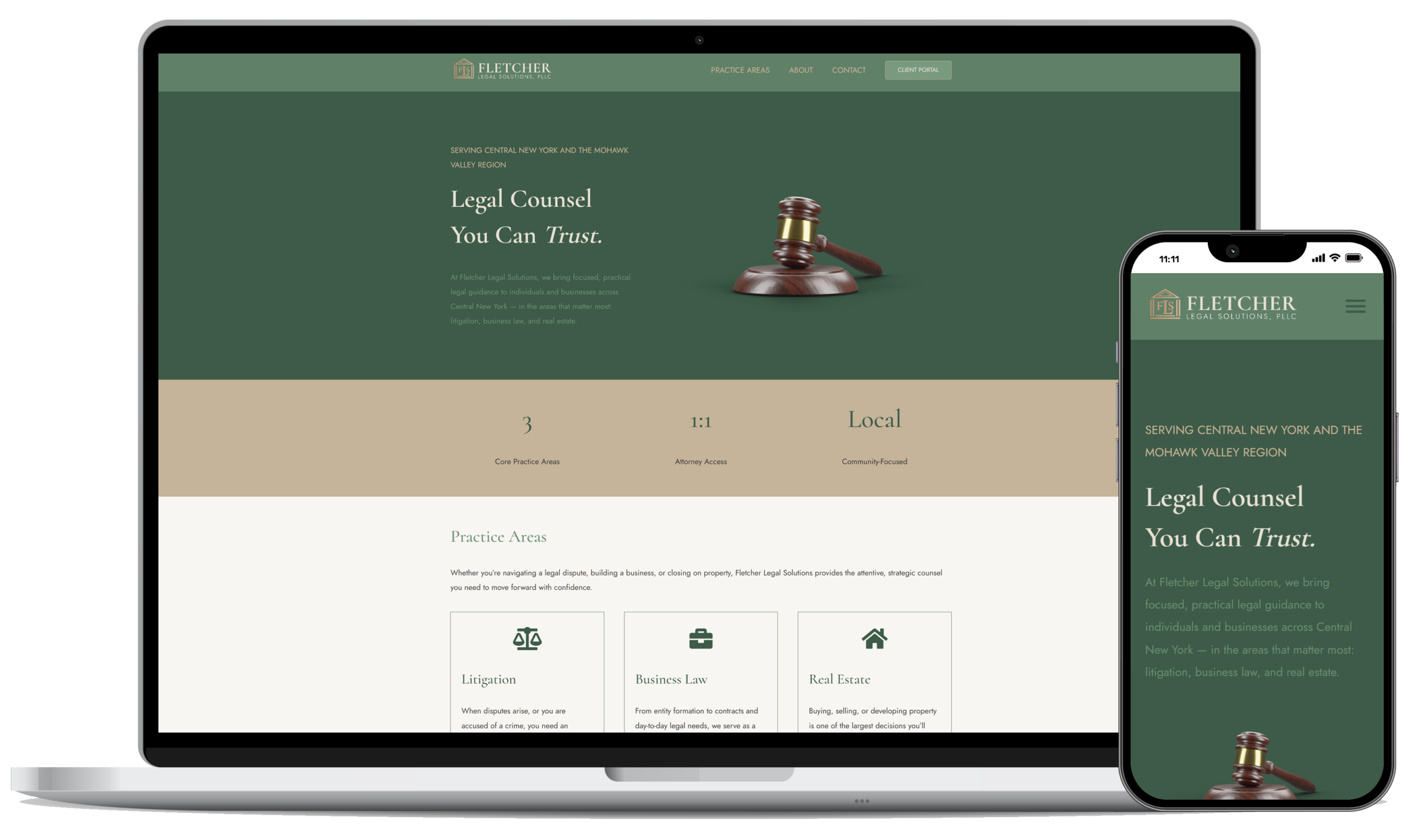website mockup